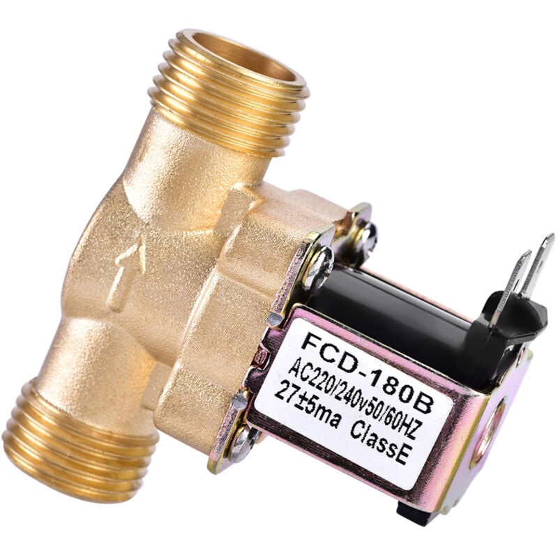 foto del prodotto sjqka elettrovalvola, valvola elettromagnetica in ottone da 1 2 normalmente chiusa 220 v ca per il controllo dell acqua