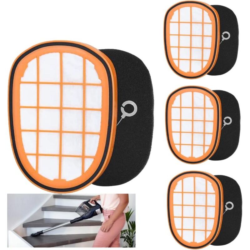 foto del prodotto sjqka filtro 4 pezzi per aspirapolvere philips speedpro max aqua, fc6814, fc6826, fc6812, fc6822, fc6827, fc6813, fc6823, xc8043, xc8045, xc8047,