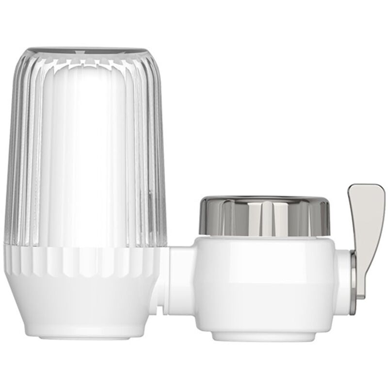 foto del prodotto sjqka filtro per acqua da montare sul rubinetto, sistema di filtraggio per rubinetto compatibile con cucina e bagno, riduce il cattivo sapore del