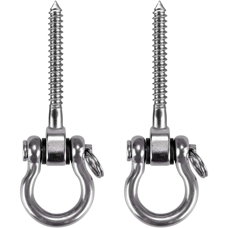 foto del prodotto sjqka ganci a vite, gancio da soffitto resistente a 180 in acciaio inossidabile 304 per parco giochi interno ed esterno, yoga, amaca, corda,