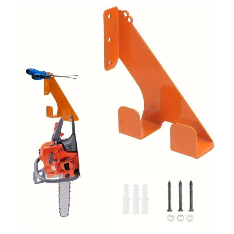 foto del prodotto sjqka gancio per motosega stihl, 1 confezione, supporto da parete per motosega, supporto da parete per motosega, supporto per motosega resistente