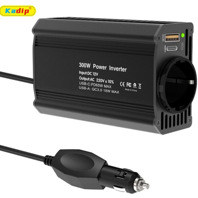 foto del prodotto sjqka inverter per auto, trasformatore da 12 v a 220 v, per telefono, tablet e tablet dimensioni nero 