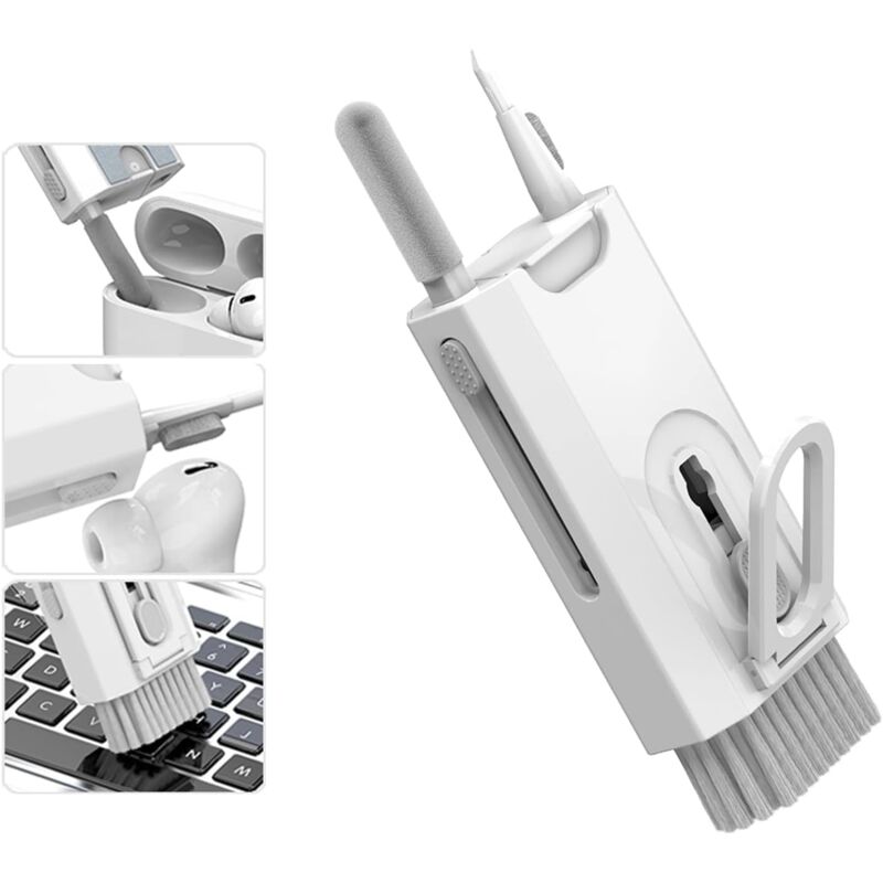 foto del prodotto sjqka kit di pulizia 8 in 1 per airpods pro 2 2022 airpods 3 airpods pro airpods 2 airpods 1, detergente multifunzione per schermo auricolari apple