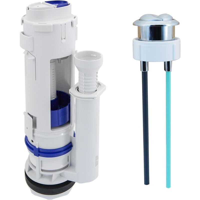 foto del prodotto sjqka kit di sostituzione della valvola e del pulsante di scarico doppio geberit per wc separati con pulsante superiore da 38 mm, kit di