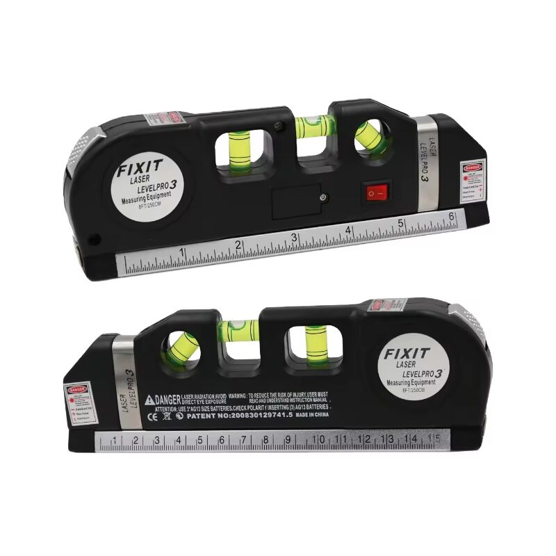 foto del prodotto sjqka livelli laser, strumento di misurazione multiuso, livella a bolla, livella laser, metro a nastro, righello metrico orizzontale e verticale