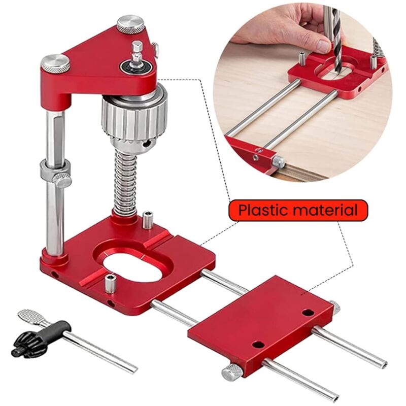 foto del prodotto sjqka localizzatore di trapani per lavorazione del legno localizzatore di trapani portatile guida di foratura regolabile strumento per utensili