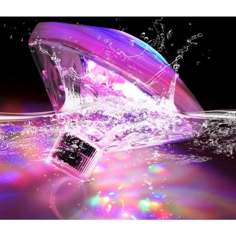 foto del prodotto sjqka luce subacquea a led per vasca da bagno, laghetto, piscina, lampada galleggiante colorata, impermeabile, per feste, luci notturne,