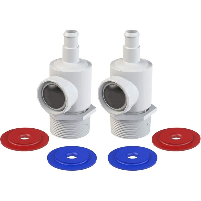 foto del prodotto sjqka makhoon 9 100 9001 uwf confezione da 2 connettori compatibili con raccordi universali di ricambio per pareti di piscine polaris zodiac 380,