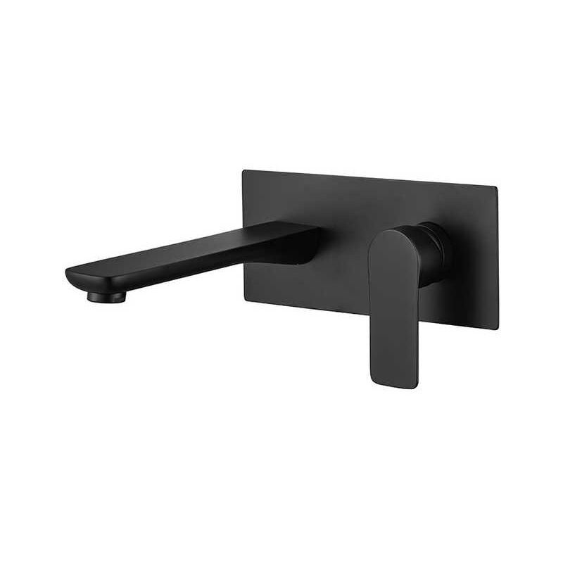 foto del prodotto sjqka miscelatore per lavabo a parete miscelatore per bagno con beccuccio extra largo miscelatore monocomando nascosto miscelatore per lavabo