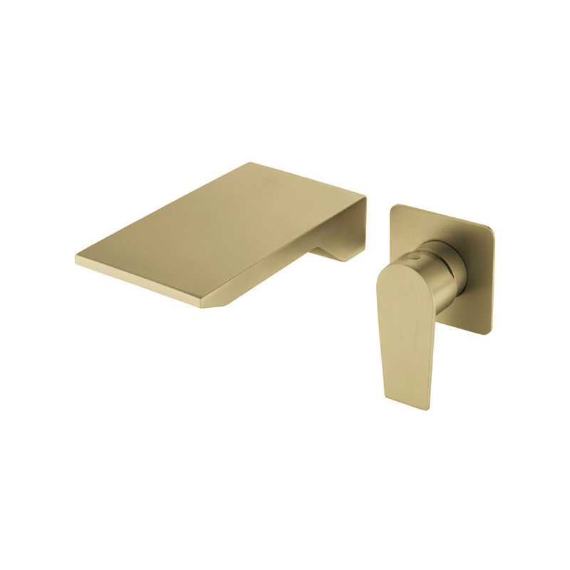 foto del prodotto sjqka miscelatore per lavabo da bagno rubinetto a parete rubinetto per lavabo con maniglia singola oro