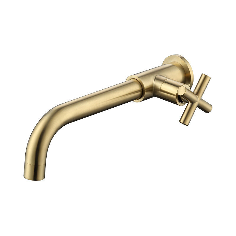 foto del prodotto sjqka miscelatore per lavabo in ottone per acqua fredda, rubinetto per lavabo per acqua fredda a parete, attacco a parete per vasca da 1 2 pollice,