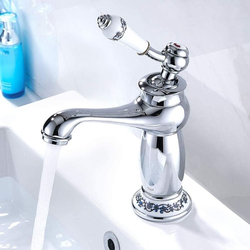 foto del prodotto sjqka miscelatore per lavabo, rubinetto in ceramica in ottone, rubinetto per lavello, rubinetto di ingresso acqua calda fredda per cucina e bagno