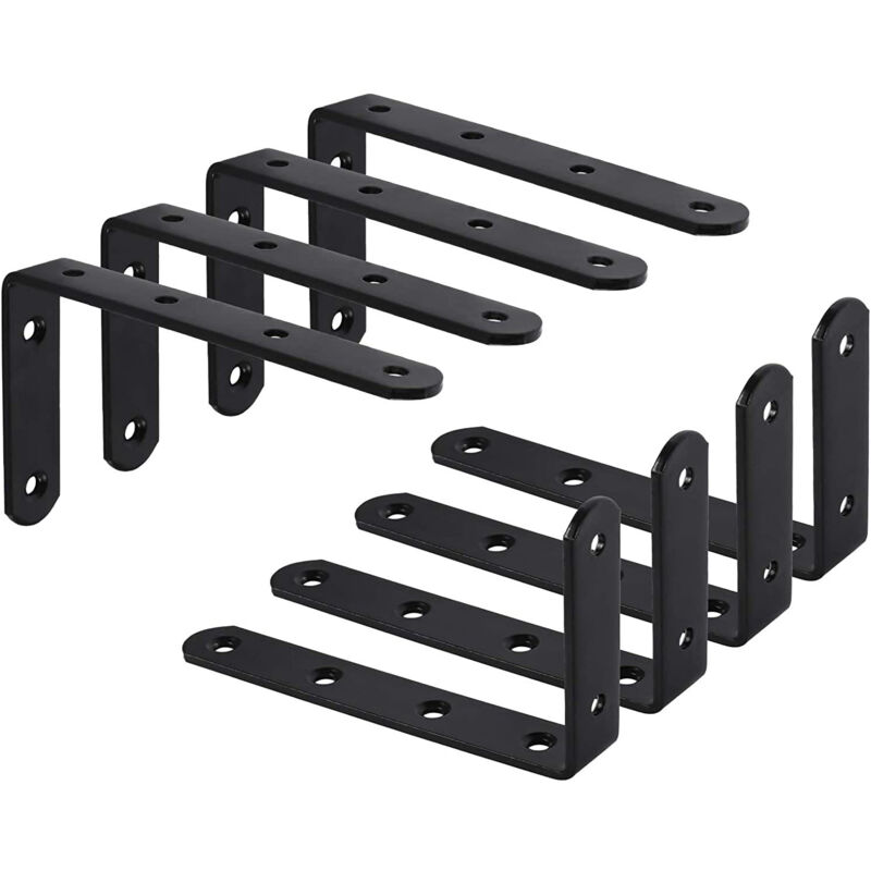 foto del prodotto sjqka pezzi staffe per mensole a parete, staffa per mensole a parete, staffa a l, staffa di fissaggio per decorazioni mensole, mobili da cucina e