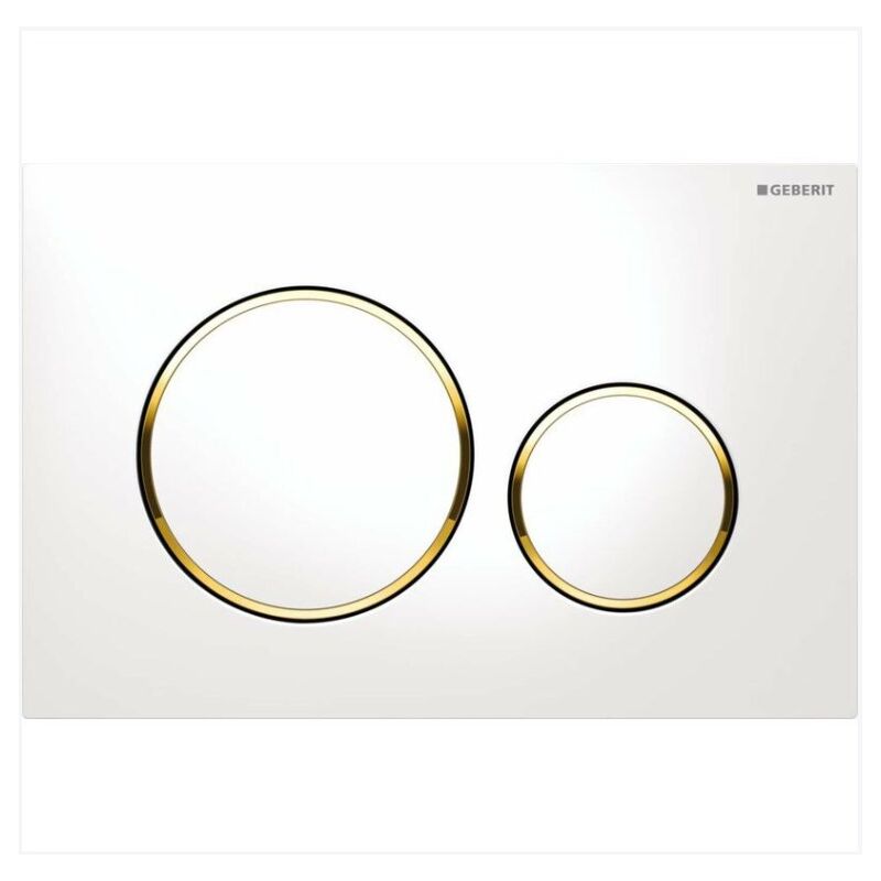 foto del prodotto sjqka placca di comando geberit sigma20, bianco oro 115.882.kk.1