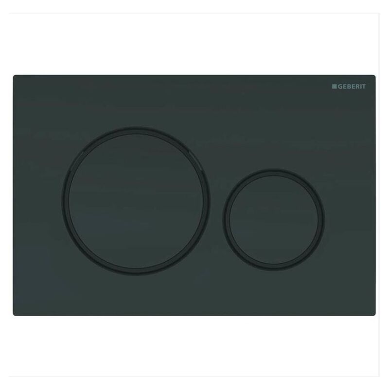 foto del prodotto sjqka placca di comando geberit sigma20, nero lucido bordi nero opaco 115.882.dw.1