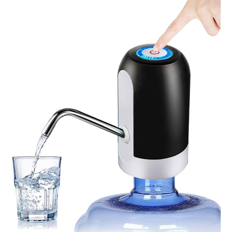 foto del prodotto sjqka pompa per acqua da 5 galloni, pompa per bottiglia d acqua da 5 galloni, pompa automatica per acqua potabile con ricarica usb, distributore