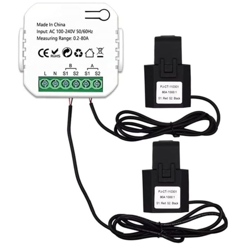 foto del prodotto sjqka presa di corrente intelligente wifi presa di corrente solare tuya presa di corrente di monitoraggio app di monitoraggio doppio canale