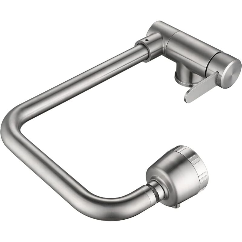 foto del prodotto sjqka rubinetto da cucina estraibile rubinetto da cucina sottotop con 2 spruzzatori, rubinetto per lavello girevole a 360 in acciaio inossidabile