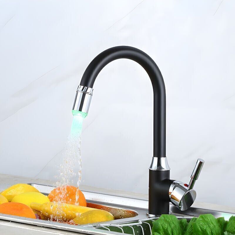 foto del prodotto sjqka rubinetto da cucina in rame di alta qualit , doppia modalit di uscita dell acqua, finitura elettrolitica, controllo preciso dell acqua calda