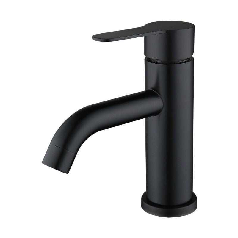 foto del prodotto sjqka rubinetto monocomando per bagno, rubinetto per lavabo, acciaio inox, grigio