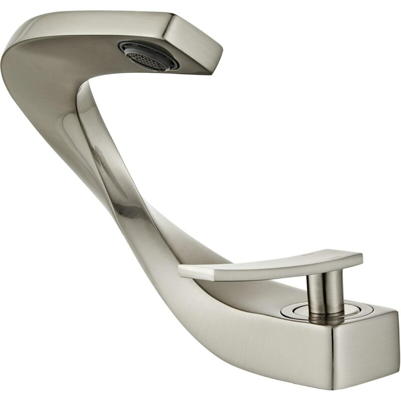 foto del prodotto sjqka rubinetto per bagno, miscelatore per lavabo dal design elegante, rubinetto monoforo, ottone disegno in nichel 