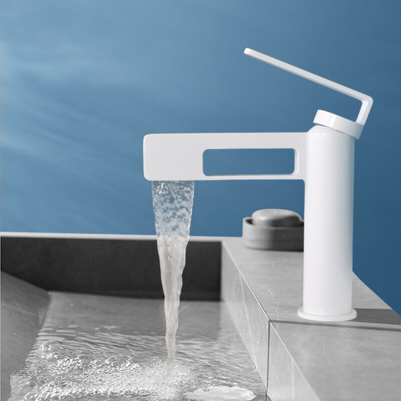 foto del prodotto sjqka rubinetto per il bagno dal design creativo moderno, rubinetto per lavabo nero, miscelatore per il bagno, rubinetto per lavabo monoforo,