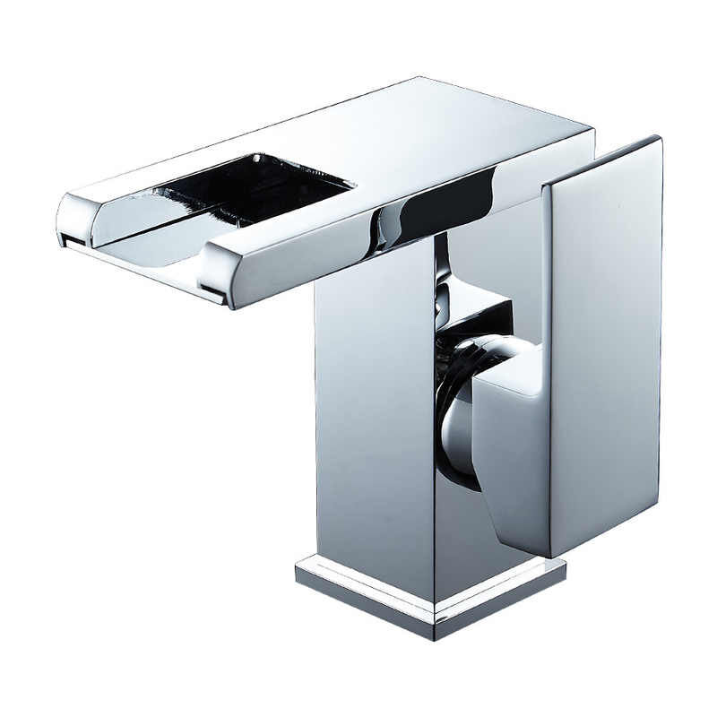 foto del prodotto sjqka rubinetto per lavabo da bagno a led, cascata, acqua calda e fredda argento 