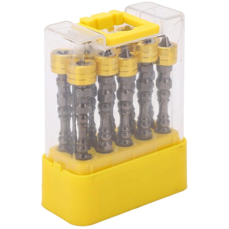 foto del prodotto sjqka set di 10 punte per cacciavite a gambo esagonale, mini refrigeratore termoelettrico, versione fai da te, impugnatura per trapano indicizzabile