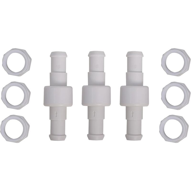 foto del prodotto sjqka set di 3 connettori per tubi rotanti con 6 punte d15 d20 compatibili con i pulitori robotizzati per piscine zodiac polaris 180 280 380