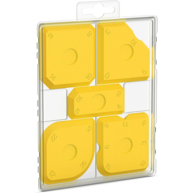 foto del prodotto sjqka set di 5 utensili per lisciare le fughe 23 diverse forme di utensili per la sigillatura di fughe in silicone e acriliche. rosso