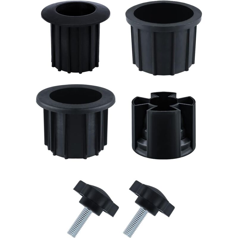 foto del prodotto sjqka set di 6 supporti per ombrellone, accessori per base ombrellone con filo di fissaggio nero, per tavolo da giardino, balcone, giardino nero 