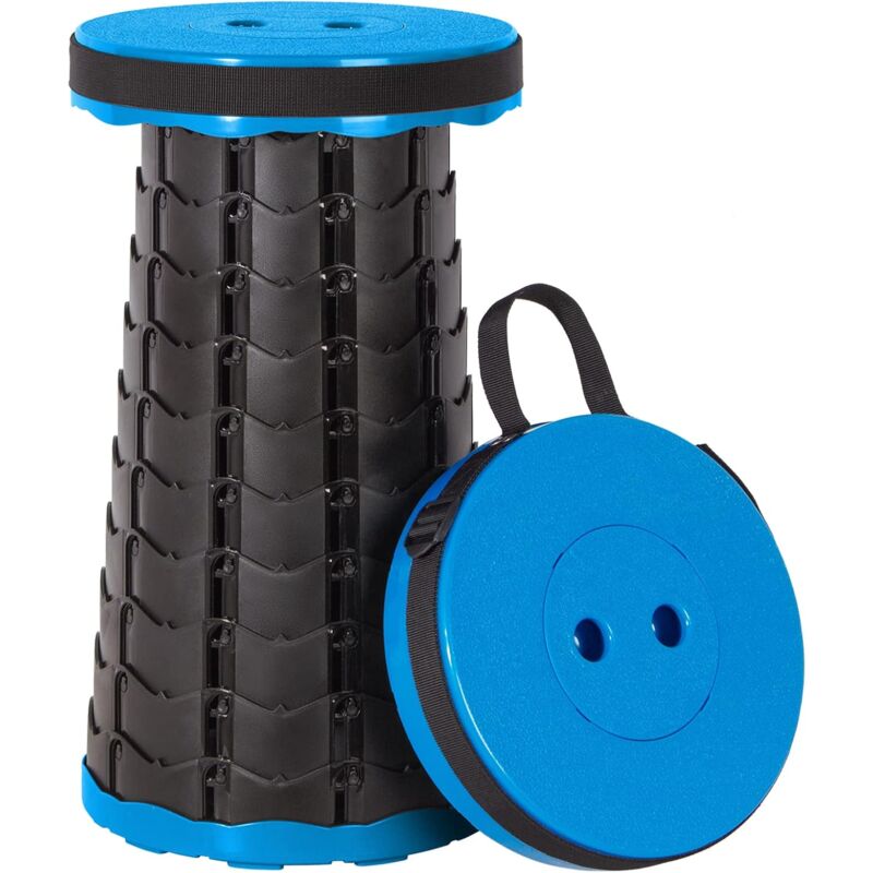 foto del prodotto sjqka sgabello telescopico portatile, sgabello pieghevole in plastica, sedile pieghevole portatile, adatto per pesca, barbecue, campeggio,