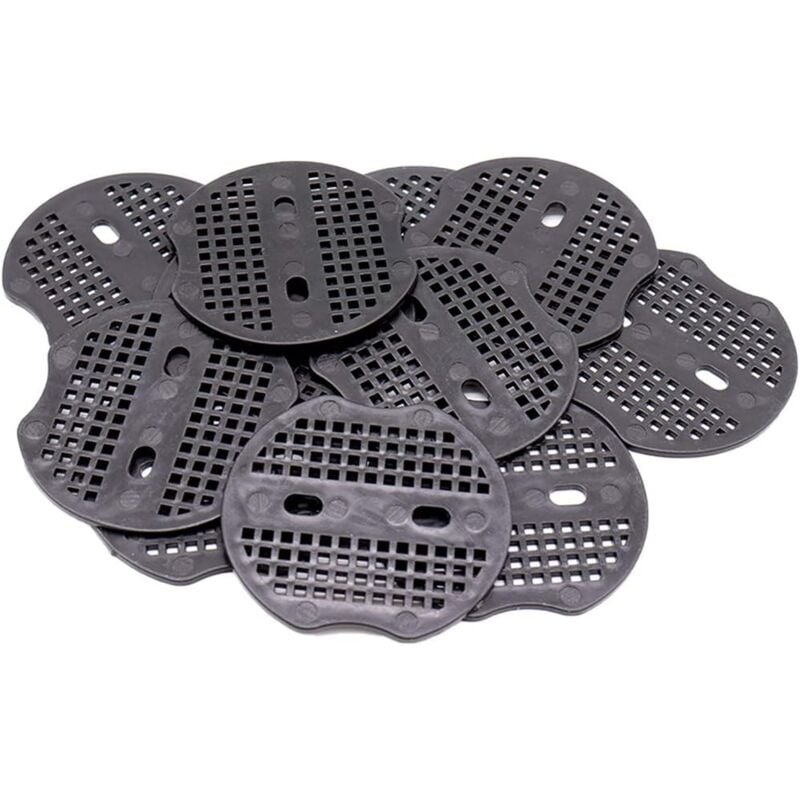 foto del prodotto sjqka tampone rondella 100 pezzi 6,8 x 6 cm. adatto per chiodi da giardino, chiodi da terra a forma di u, tessuti fissi per il controllo delle