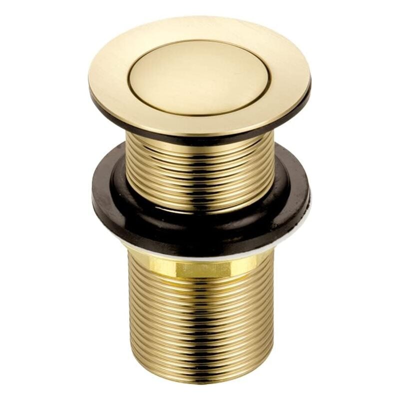 foto del prodotto sjqka tappo di ricambio per lavabo in ottone, senza fessura, oro spazzolato, attacco standard g 1 1 4 bsp, 1 pezzo
