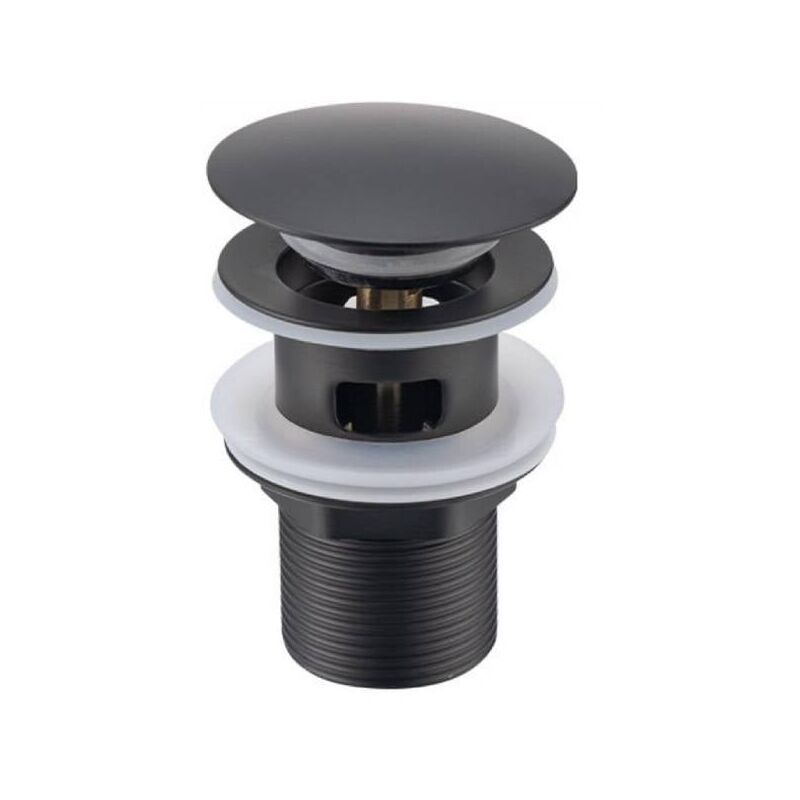 foto del prodotto sjqka tappo di scarico per vasca da bagno autoportante nero opaco, adatto alla maggior parte delle vasche da bagno, compatibile con i kit di