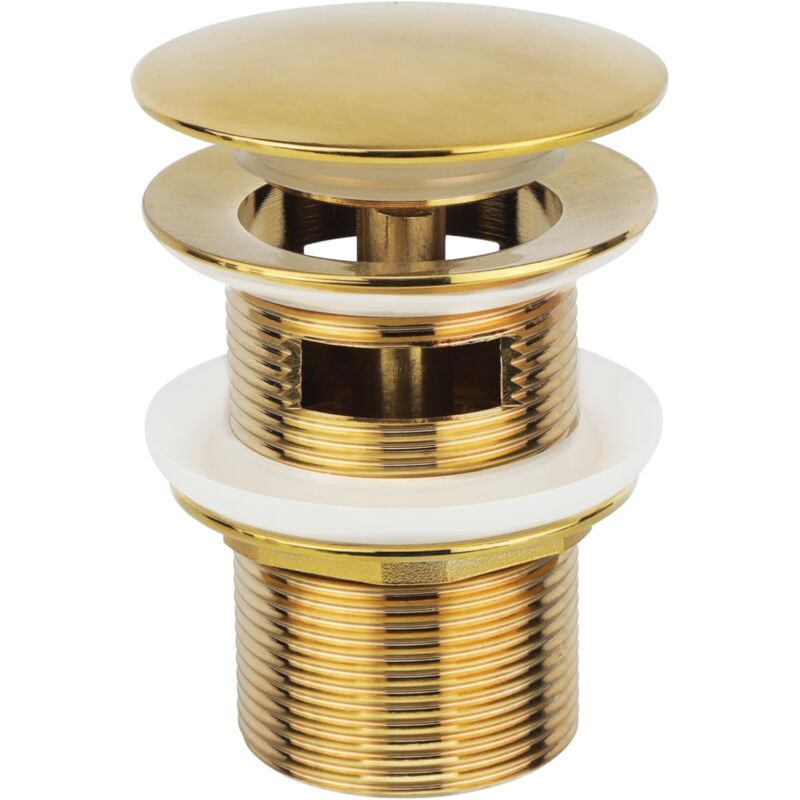 foto del prodotto sjqka tappo di scarico per vasca da bagno indipendente in oro, compatibile con il kit di collegamento per scarico vasca da bagno indipendente