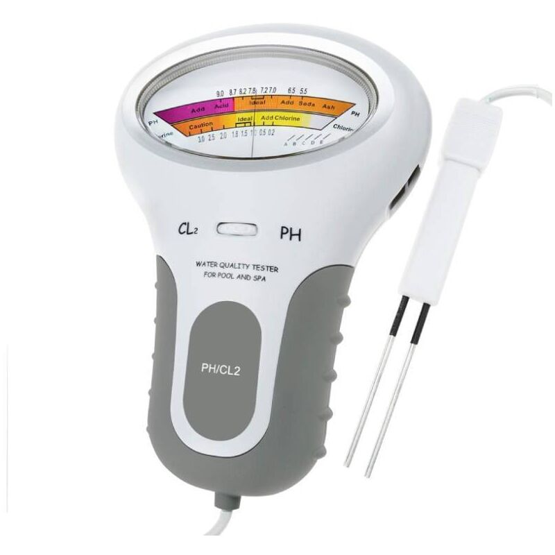 foto del prodotto sjqka tester 2 in 1 per ph e cl2, tester del livello di qualit dell acqua per piscina, spa, monitor della qualit dell acqua