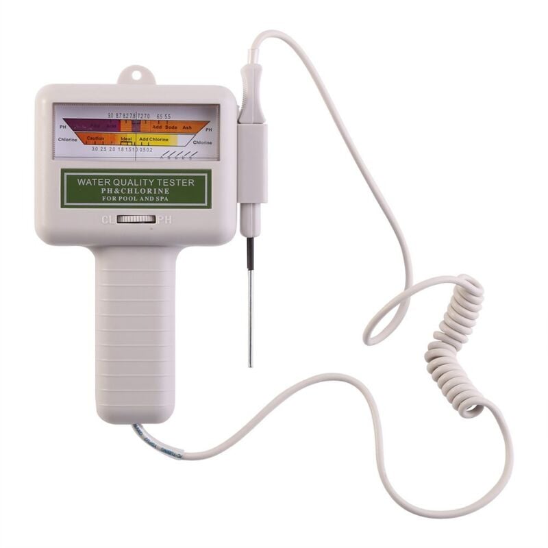 foto del prodotto sjqka tester di ph, misuratore portatile 2 in 1 di cloro e ph cl2, analisi della qualit dell acqua, misurazione e monitoraggio per piscine, spa e