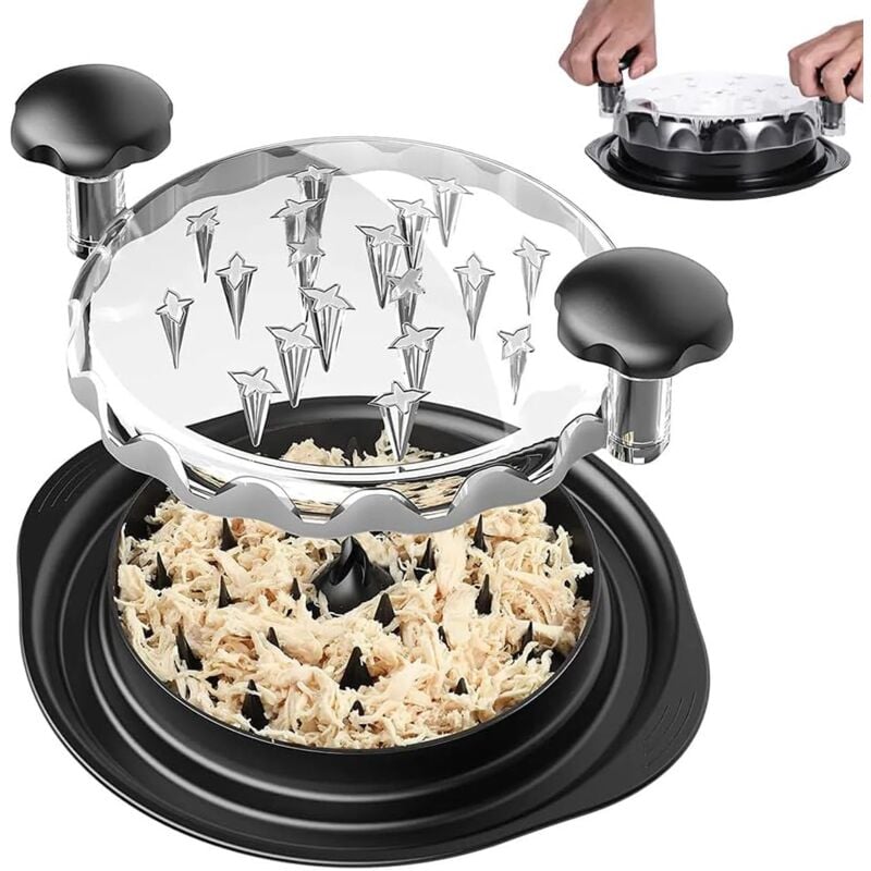 foto del prodotto sjqka tritacarne per pollo, tritacarne per pollo con manico e base antiscivolo, tritacarne manuale, tritacarne manuale per pollo, maiale, manzo