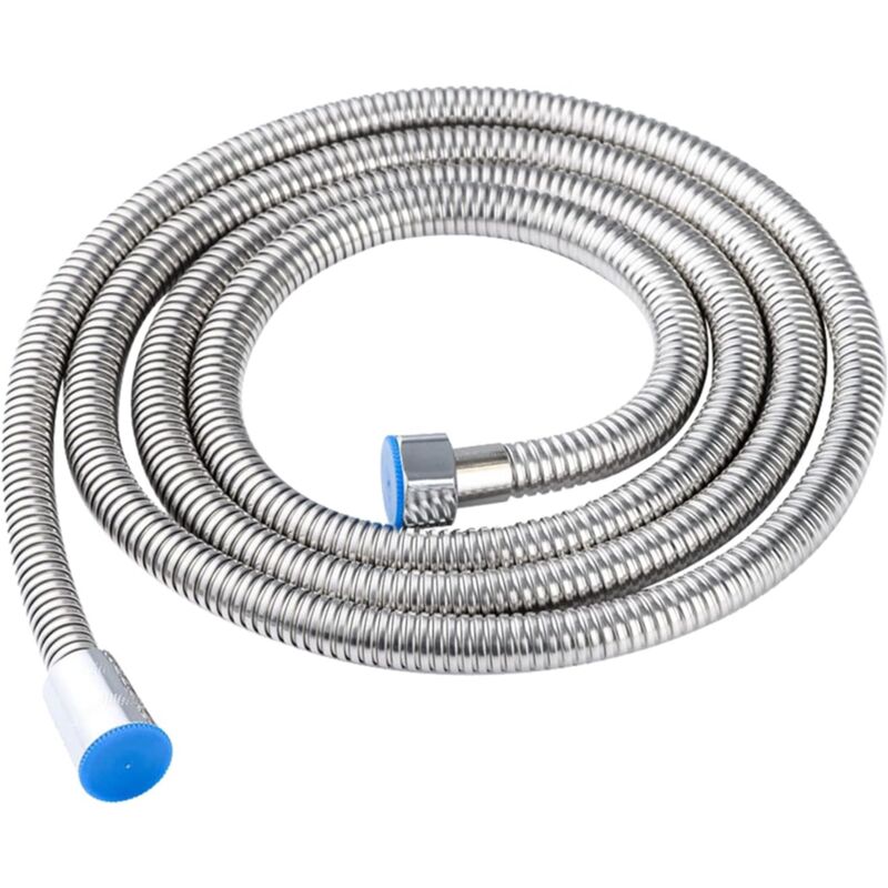 foto del prodotto sjqka tubo flessibile per doccia, 2 m, tubo flessibile antideflagrante, tubo flessibile in acciaio inox, adatto per soffioni doccia g1 2
