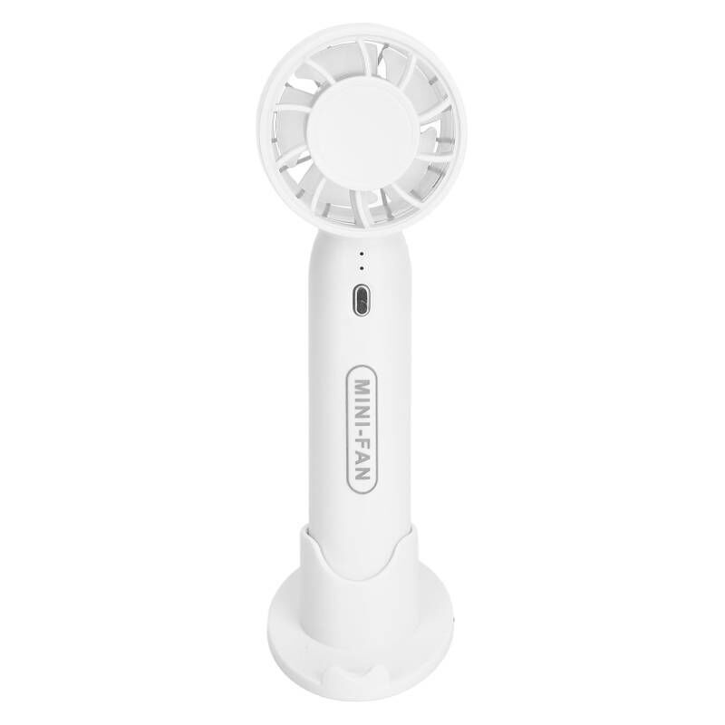 foto del prodotto sjqka ventilatore ricaricabile con supporto, 3 velocit , silenzioso, portatile, adatto per studenti bianco 