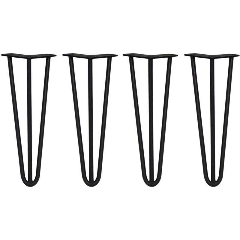 foto del prodotto skiski legs set di 4 gambe per mobili gamba per tavolo in acciaio gambe a forcina include viti e piedini protezione gratuiti 31 71cm 35.5cm 3