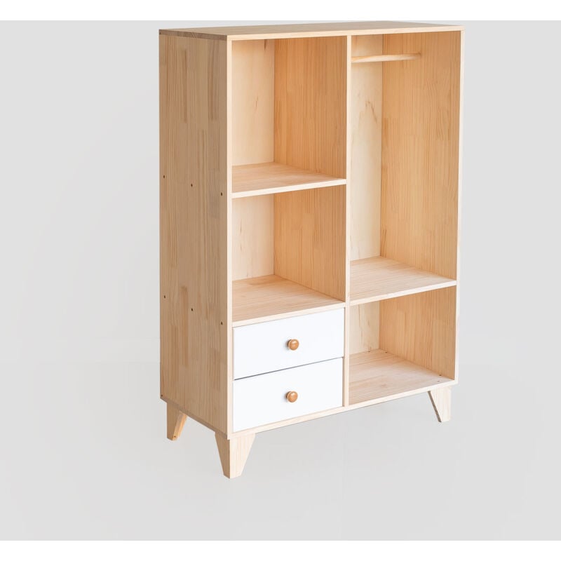 foto del prodotto sklum armadio in legno per bambini squadrato