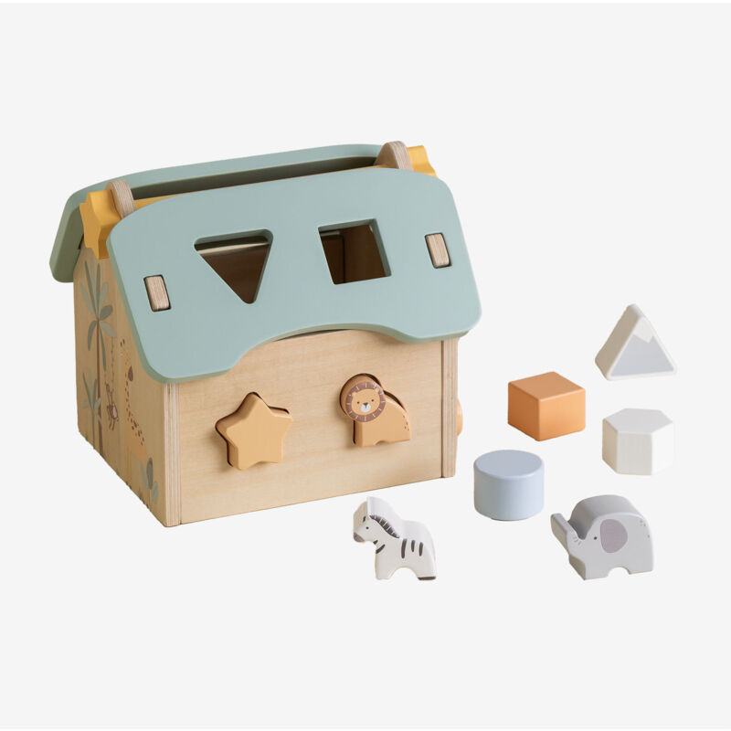 foto del prodotto sklum casetta in legno per bambini grady con pezzi ad incastro