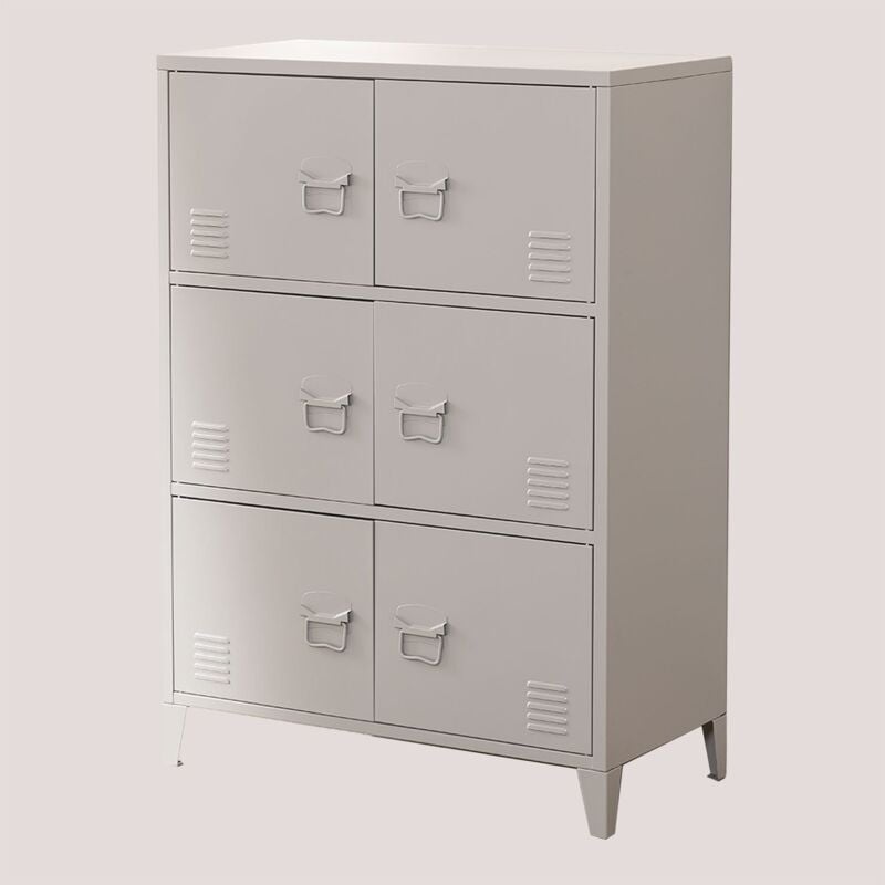 foto del prodotto sklum - cassettiera armadietto in acciaio a 6 ante pohpli