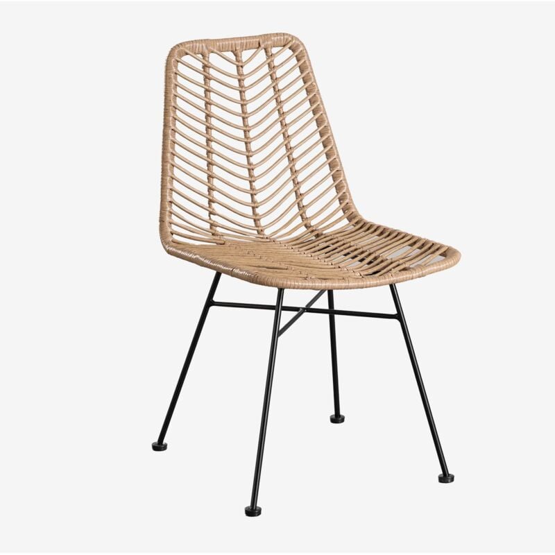 foto del prodotto sklum - confezione da 4 sedie da giardino in rattan sintetico gouda natural