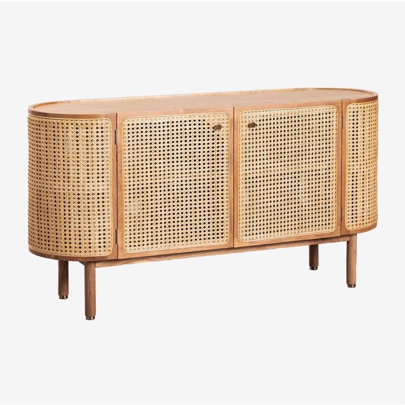 foto del prodotto sklum credenza in rattan e legno edwina
