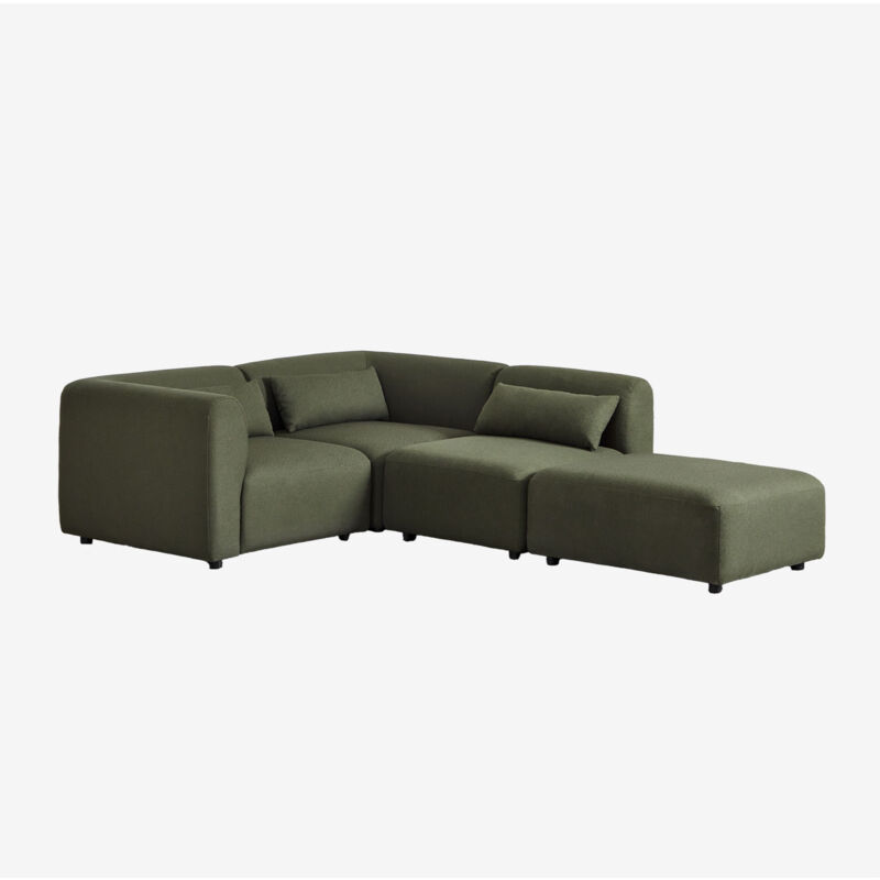 foto del prodotto sklum divano angolare componibile in 3 pezzi con pouf fogler