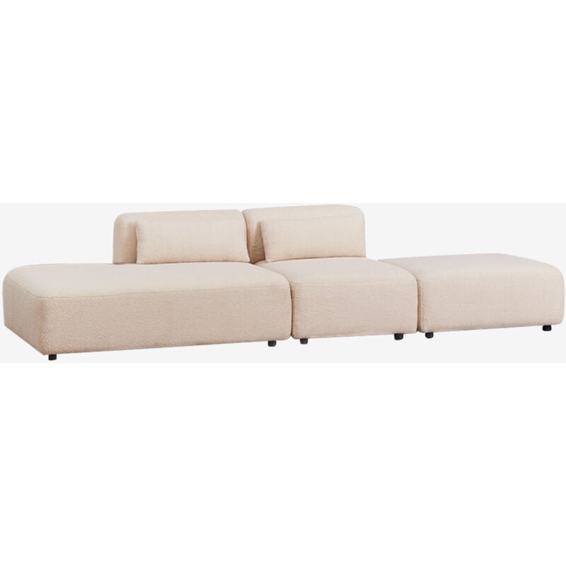 foto del prodotto sklum divano componibile in 2 pezzi con chaise longue sinistra e pouf fogler