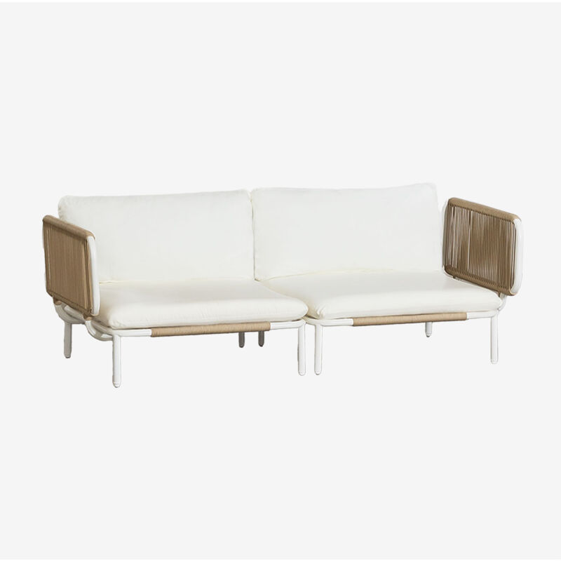 foto del prodotto sklum divano da giardino modulare in 2 pezzi con 2 poltrone angolari roubly